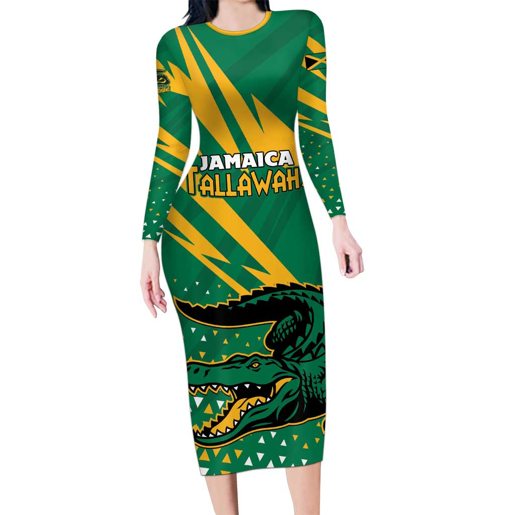 Custom Jamaica Cricket Tallawahs Family Matching Long Sleeve Bodycon Dress and Hawaiian Shirt Fi Wi Tallawahs Champions - Wonder Print Shop