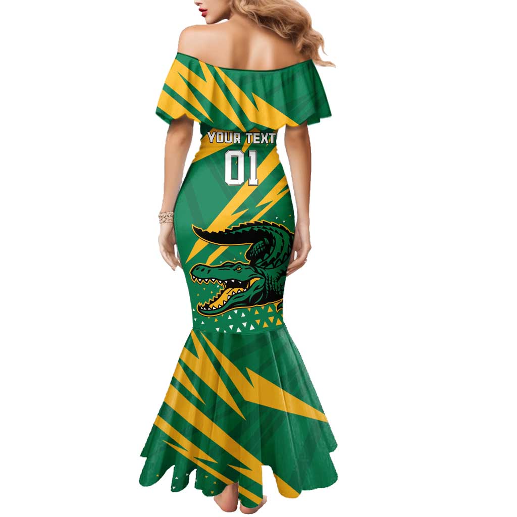 Custom Jamaica Cricket Tallawahs Family Matching Mermaid Dress and Hawaiian Shirt Fi Wi Tallawahs Champions - Wonder Print Shop