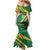 Custom Jamaica Cricket Tallawahs Family Matching Mermaid Dress and Hawaiian Shirt Fi Wi Tallawahs Champions - Wonder Print Shop