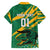 Custom Jamaica Cricket Tallawahs Family Matching Off The Shoulder Long Sleeve Dress and Hawaiian Shirt Fi Wi Tallawahs Champions - Wonder Print Shop