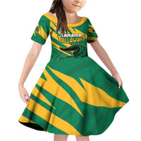 Custom Jamaica Cricket Tallawahs Family Matching Off Shoulder Short Dress and Hawaiian Shirt Fi Wi Tallawahs Champions - Wonder Print Shop