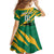 Custom Jamaica Cricket Tallawahs Family Matching Off Shoulder Short Dress and Hawaiian Shirt Fi Wi Tallawahs Champions - Wonder Print Shop