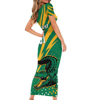 Custom Jamaica Cricket Tallawahs Family Matching Short Sleeve Bodycon Dress and Hawaiian Shirt Fi Wi Tallawahs Champions - Wonder Print Shop