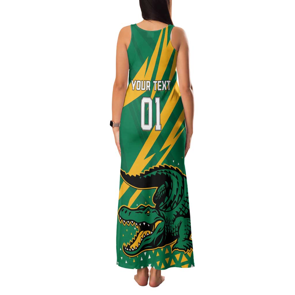 Custom Jamaica Cricket Tallawahs Family Matching Tank Maxi Dress and Hawaiian Shirt Fi Wi Tallawahs Champions - Wonder Print Shop