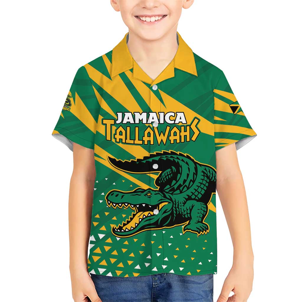 Custom Jamaica Cricket Tallawahs Kid Hawaiian Shirt Fi Wi Tallawahs Champions - Wonder Print Shop