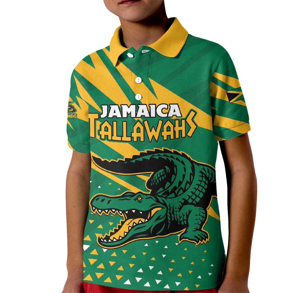 Custom Jamaica Cricket Tallawahs Kid Polo Shirt Fi Wi Tallawahs Champions - Wonder Print Shop