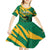 Custom Jamaica Cricket Tallawahs Kid Short Sleeve Dress Fi Wi Tallawahs Champions - Wonder Print Shop