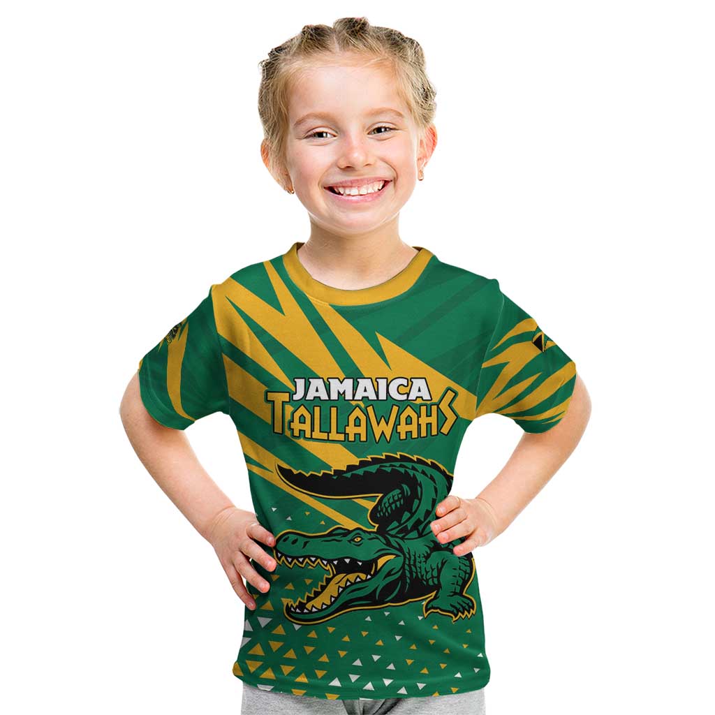 Custom Jamaica Cricket Tallawahs Kid T Shirt Fi Wi Tallawahs Champions - Wonder Print Shop