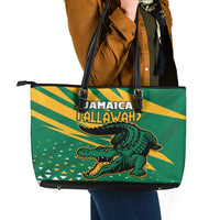 Jamaica Cricket Tallawahs Leather Tote Bag Fi Wi Tallawahs Champions - Wonder Print Shop