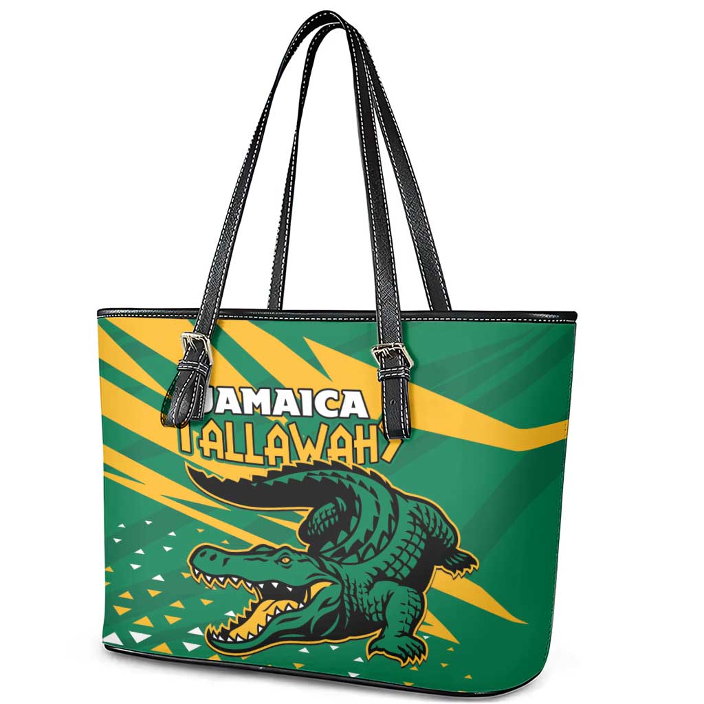Jamaica Cricket Tallawahs Leather Tote Bag Fi Wi Tallawahs Champions - Wonder Print Shop