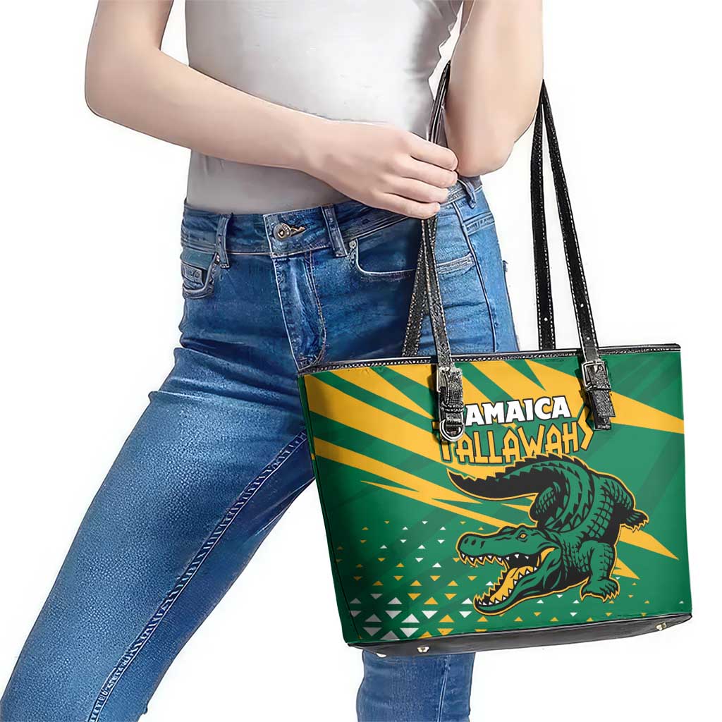 Jamaica Cricket Tallawahs Leather Tote Bag Fi Wi Tallawahs Champions - Wonder Print Shop