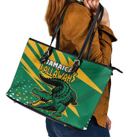 Jamaica Cricket Tallawahs Leather Tote Bag Fi Wi Tallawahs Champions - Wonder Print Shop