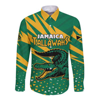 Custom Jamaica Cricket Tallawahs Long Sleeve Button Shirt Fi Wi Tallawahs Champions - Wonder Print Shop