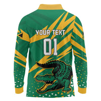 Custom Jamaica Cricket Tallawahs Long Sleeve Polo Shirt Fi Wi Tallawahs Champions - Wonder Print Shop