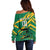 Custom Jamaica Cricket Tallawahs Off Shoulder Sweater Fi Wi Tallawahs Champions - Wonder Print Shop