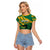 Custom Jamaica Cricket Tallawahs Raglan Cropped T Shirt Fi Wi Tallawahs Champions - Wonder Print Shop