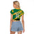 Custom Jamaica Cricket Tallawahs Raglan Cropped T Shirt Fi Wi Tallawahs Champions - Wonder Print Shop