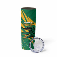 Custom Jamaica Cricket Tallawahs Skinny Tumbler Fi Wi Tallawahs Champions - Wonder Print Shop