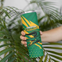 Custom Jamaica Cricket Tallawahs Skinny Tumbler Fi Wi Tallawahs Champions - Wonder Print Shop