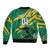 Custom Jamaica Cricket Tallawahs Sleeve Zip Bomber Jacket Fi Wi Tallawahs Champions - Wonder Print Shop