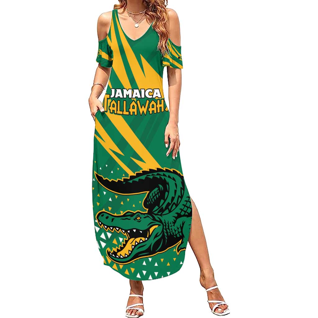 Custom Jamaica Cricket Tallawahs Summer Maxi Dress Fi Wi Tallawahs Champions - Wonder Print Shop