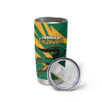 Custom Jamaica Cricket Tallawahs Tumbler Cup Fi Wi Tallawahs Champions - Wonder Print Shop