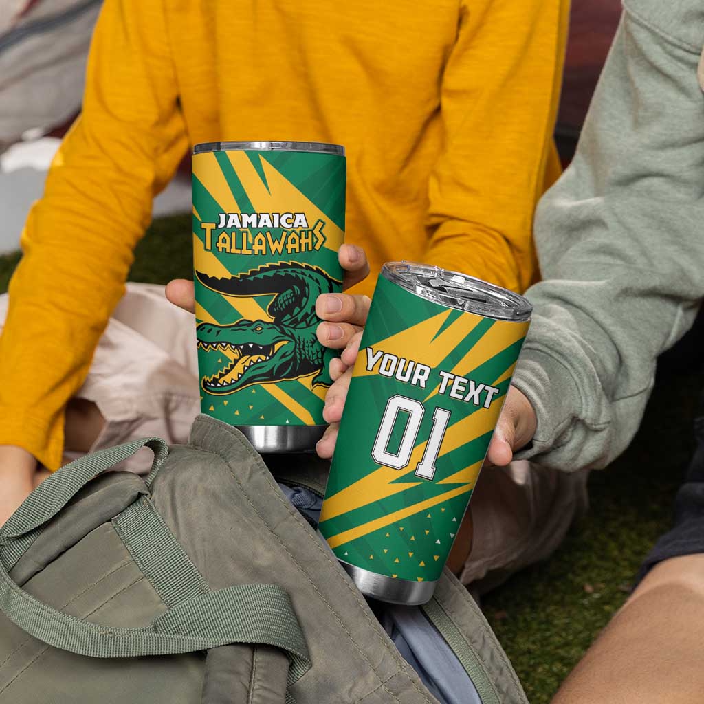 Custom Jamaica Cricket Tallawahs Tumbler Cup Fi Wi Tallawahs Champions - Wonder Print Shop