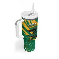 Custom Jamaica Cricket Tallawahs Tumbler With Handle Fi Wi Tallawahs Champions - Wonder Print Shop