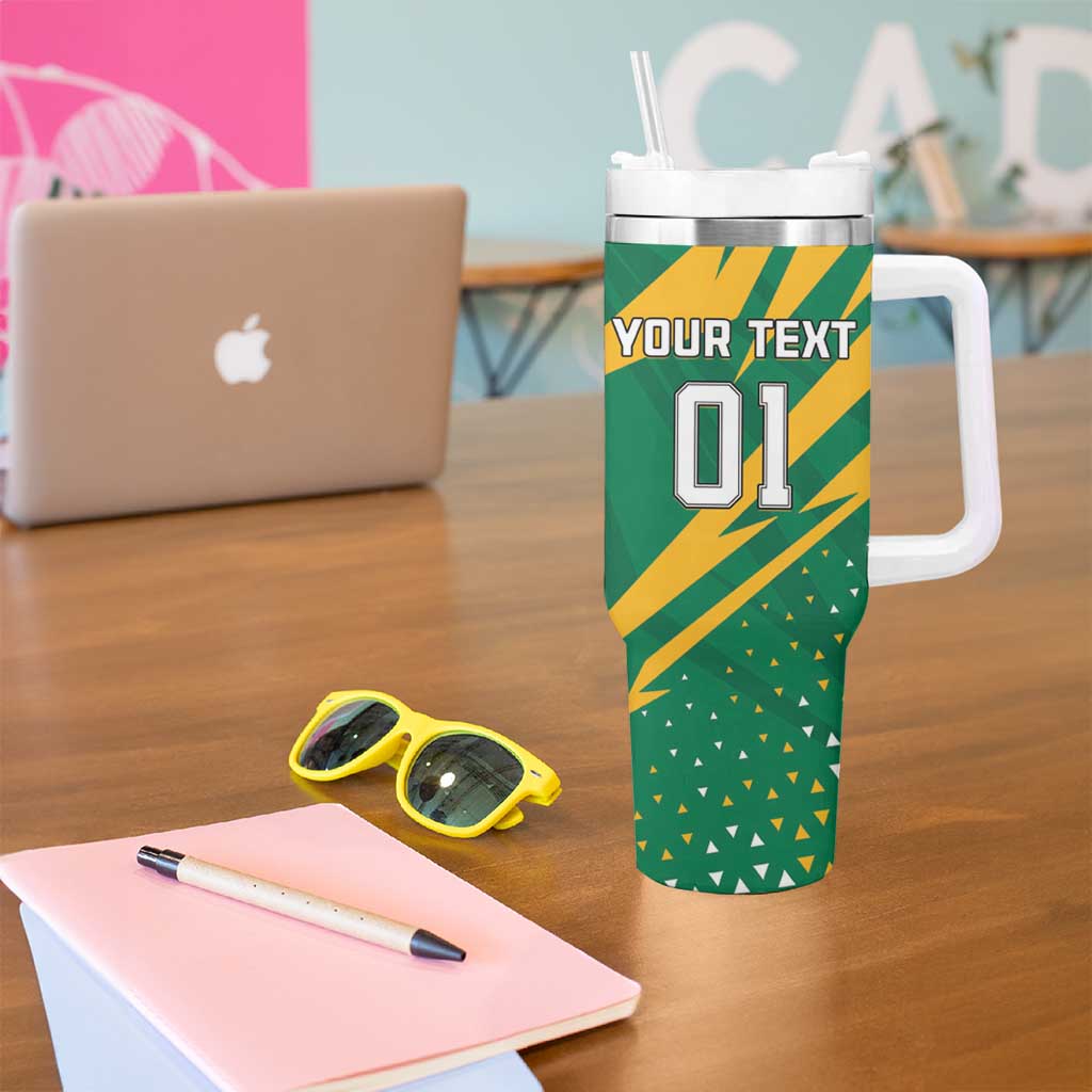 Custom Jamaica Cricket Tallawahs Tumbler With Handle Fi Wi Tallawahs Champions - Wonder Print Shop