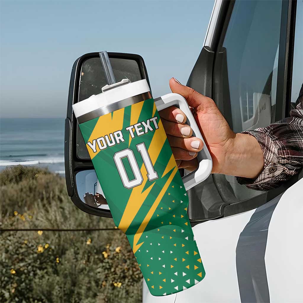 Custom Jamaica Cricket Tallawahs Tumbler With Handle Fi Wi Tallawahs Champions - Wonder Print Shop