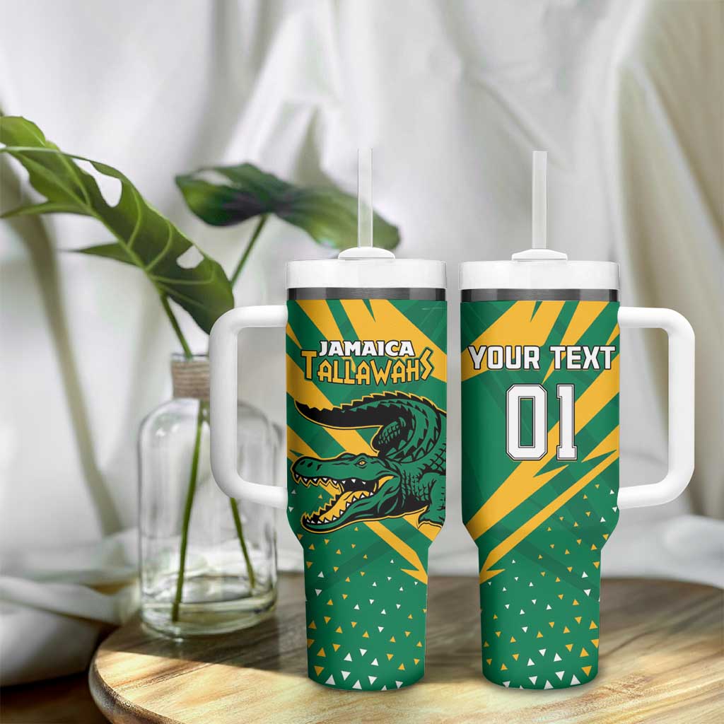 Custom Jamaica Cricket Tallawahs Tumbler With Handle Fi Wi Tallawahs Champions - Wonder Print Shop