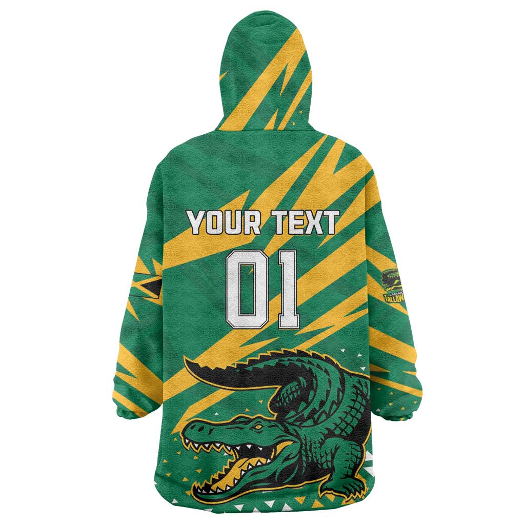 Custom Jamaica Cricket Tallawahs Wearable Blanket Hoodie Fi Wi Tallawahs Champions - Wonder Print Shop
