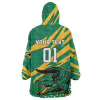 Custom Jamaica Cricket Tallawahs Wearable Blanket Hoodie Fi Wi Tallawahs Champions - Wonder Print Shop
