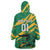 Custom Jamaica Cricket Tallawahs Wearable Blanket Hoodie Fi Wi Tallawahs Champions - Wonder Print Shop