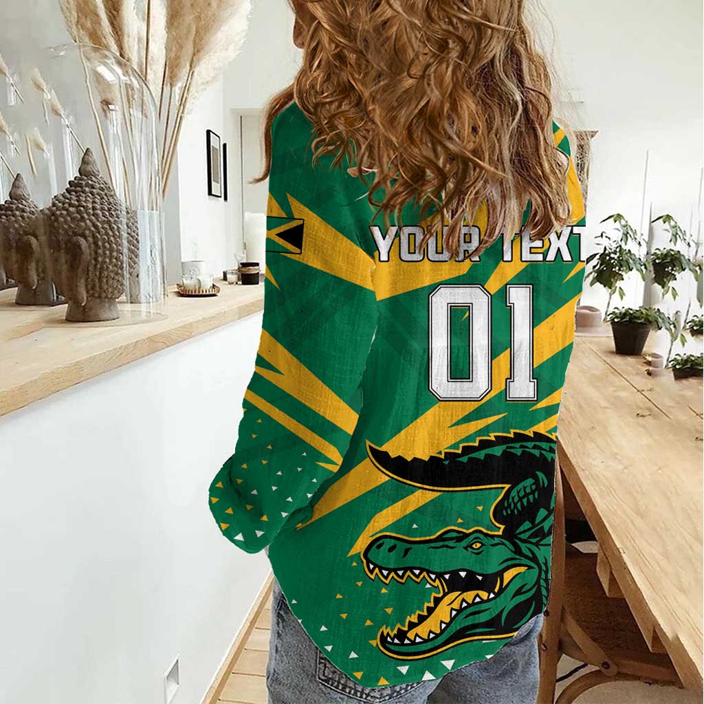 Custom Jamaica Cricket Tallawahs Women Casual Shirt Fi Wi Tallawahs Champions - Wonder Print Shop