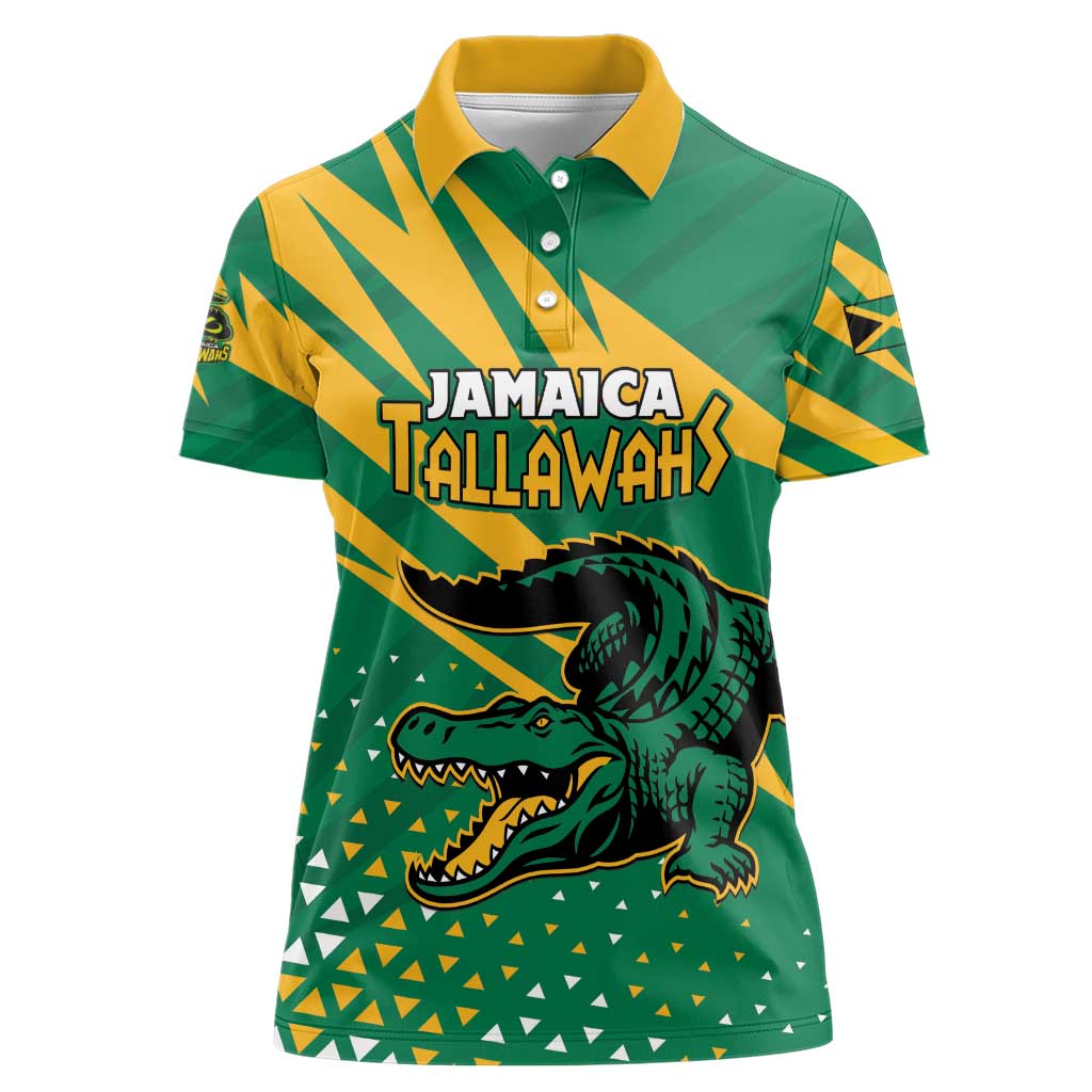 Custom Jamaica Cricket Tallawahs Women Polo Shirt Fi Wi Tallawahs Champions - Wonder Print Shop