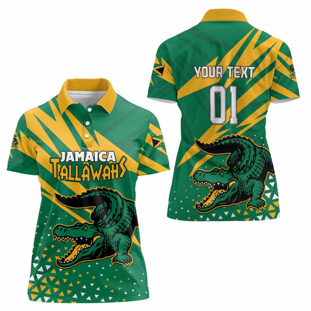 Custom Jamaica Cricket Tallawahs Women Polo Shirt Fi Wi Tallawahs Champions - Wonder Print Shop