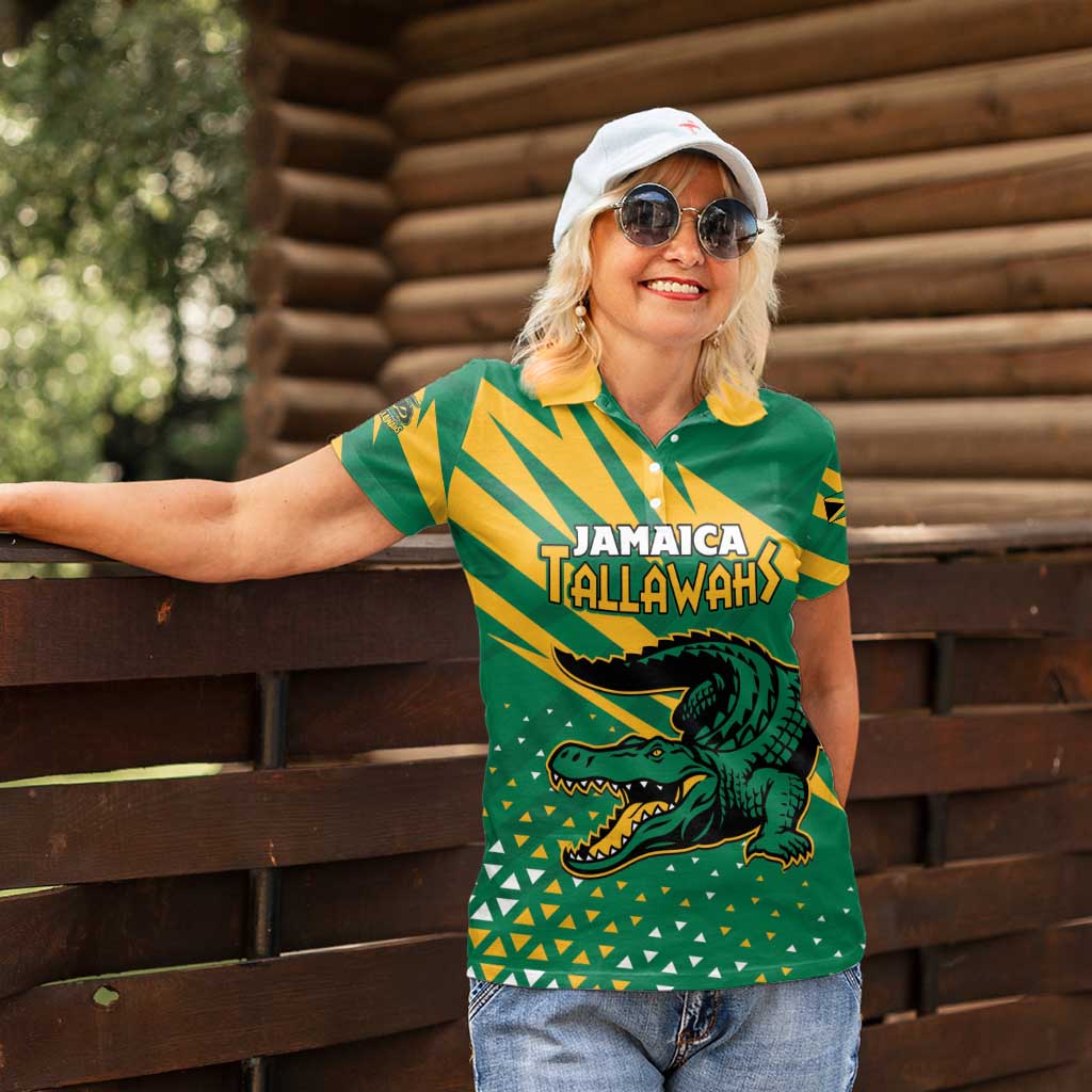 Custom Jamaica Cricket Tallawahs Women Polo Shirt Fi Wi Tallawahs Champions - Wonder Print Shop