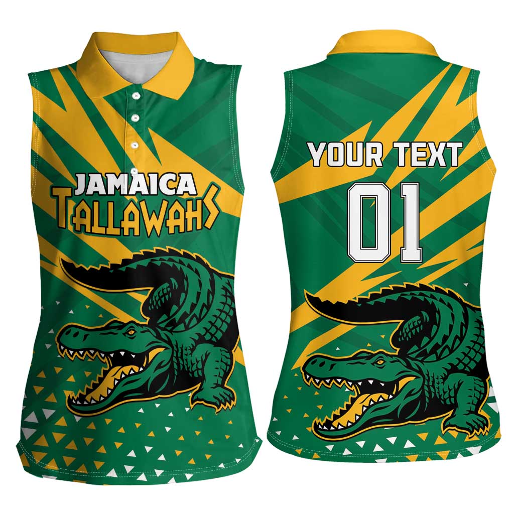 Custom Jamaica Cricket Tallawahs Women Sleeveless Polo Shirt Fi Wi Tallawahs Champions - Wonder Print Shop