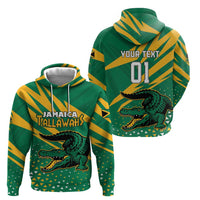 Custom Jamaica Cricket Tallawahs Zip Hoodie Fi Wi Tallawahs Champions - Wonder Print Shop