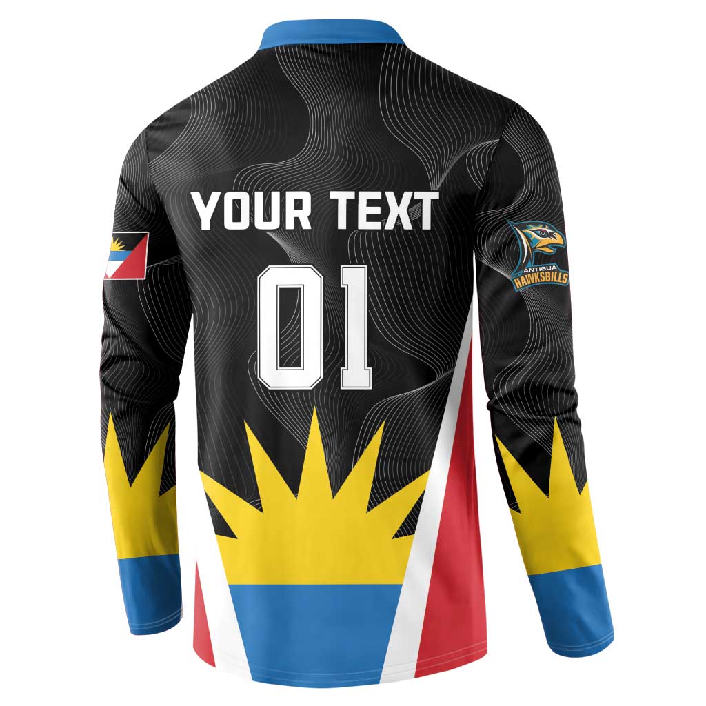 Custom Antigua Cricket Hawksbills Button Sweatshirt Each Endeavouring All Achieving - Wonder Print Shop