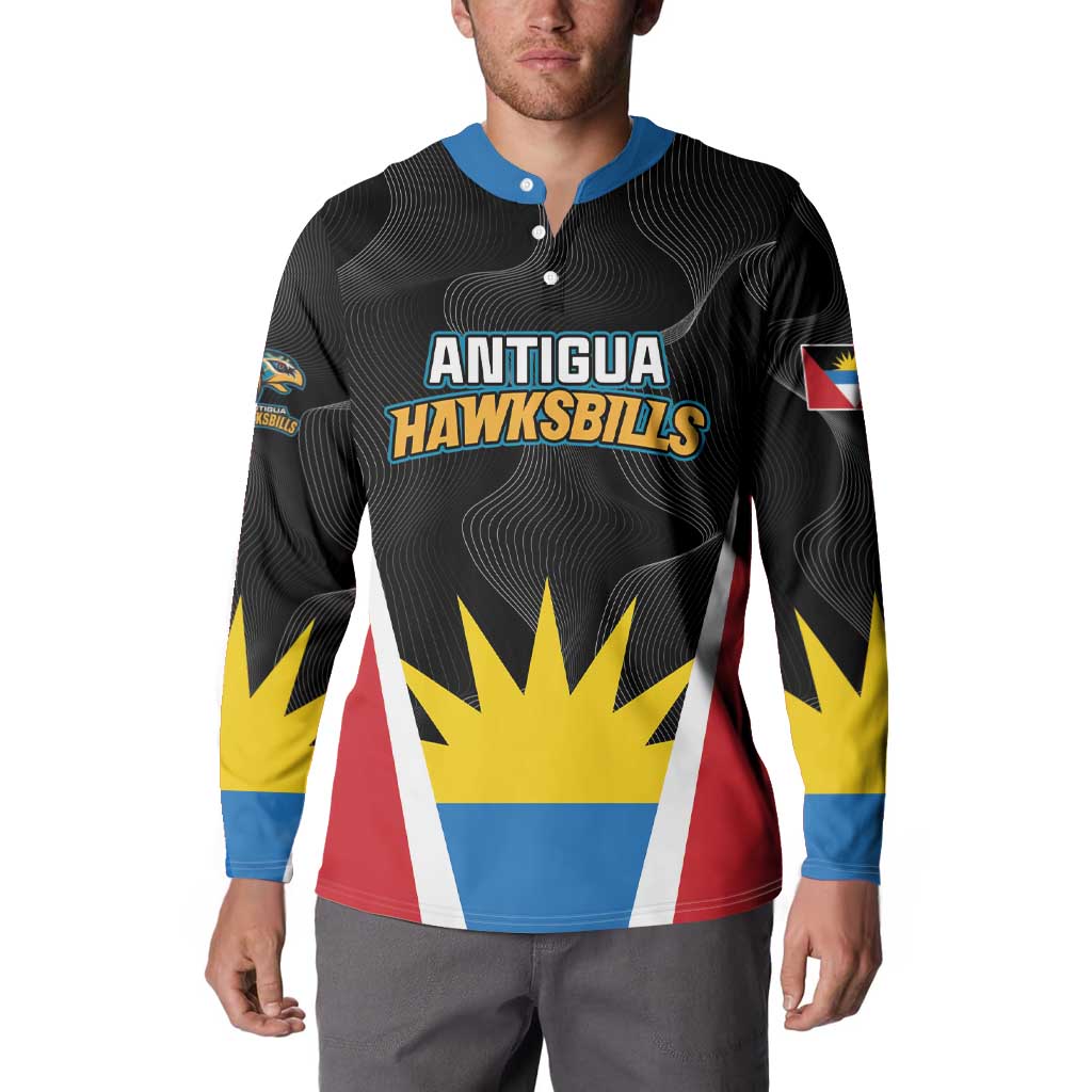 Custom Antigua Cricket Hawksbills Button Sweatshirt Each Endeavouring All Achieving - Wonder Print Shop