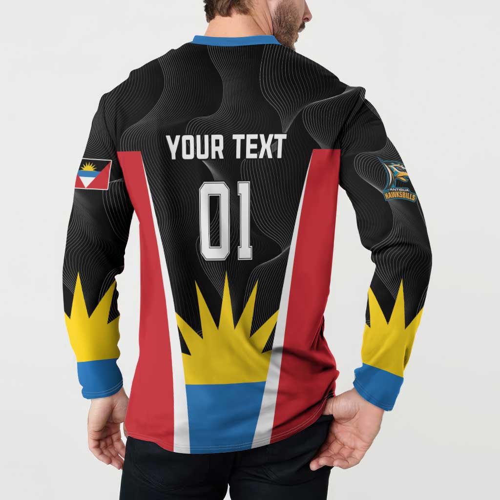 Custom Antigua Cricket Hawksbills Button Sweatshirt Each Endeavouring All Achieving - Wonder Print Shop