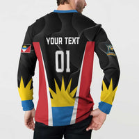 Custom Antigua Cricket Hawksbills Button Sweatshirt Each Endeavouring All Achieving - Wonder Print Shop