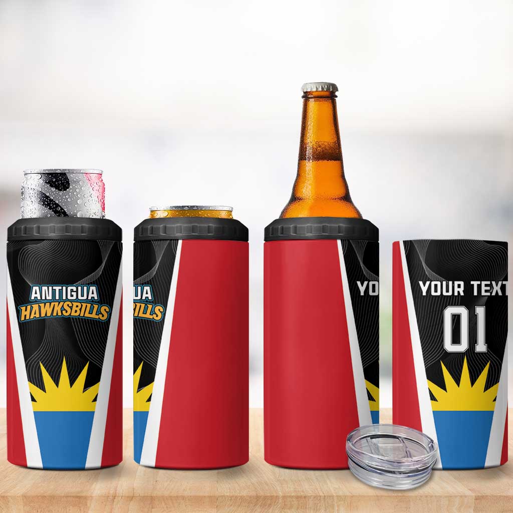 Custom Antigua Cricket Hawksbills 4 in 1 Can Cooler Tumbler Each Endeavouring All Achieving - Wonder Print Shop