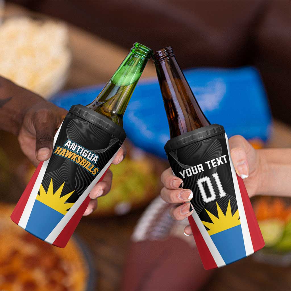 Custom Antigua Cricket Hawksbills 4 in 1 Can Cooler Tumbler Each Endeavouring All Achieving - Wonder Print Shop