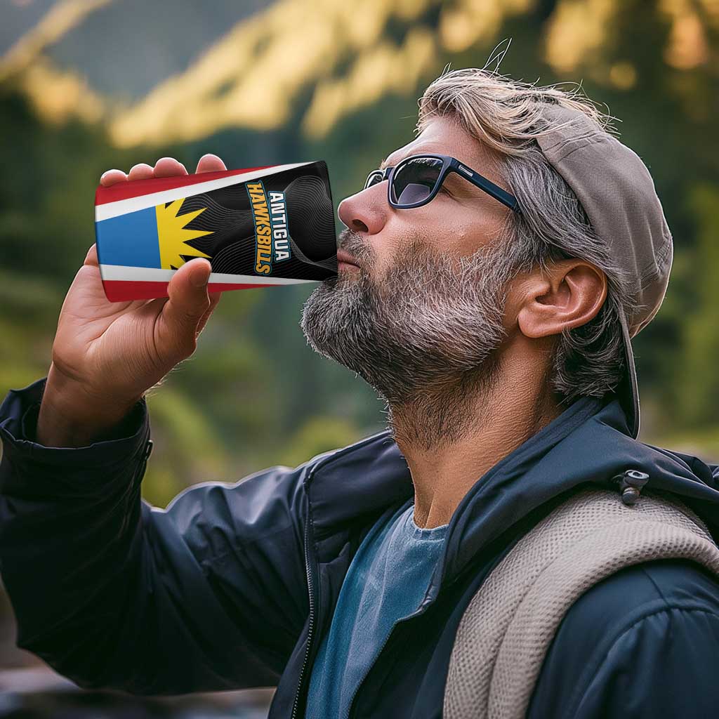 Custom Antigua Cricket Hawksbills 4 in 1 Can Cooler Tumbler Each Endeavouring All Achieving - Wonder Print Shop