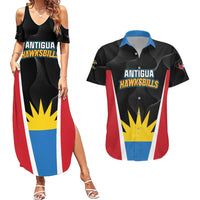 Custom Antigua Cricket Hawksbills Couples Matching Summer Maxi Dress and Hawaiian Shirt Each Endeavouring All Achieving - Wonder Print Shop