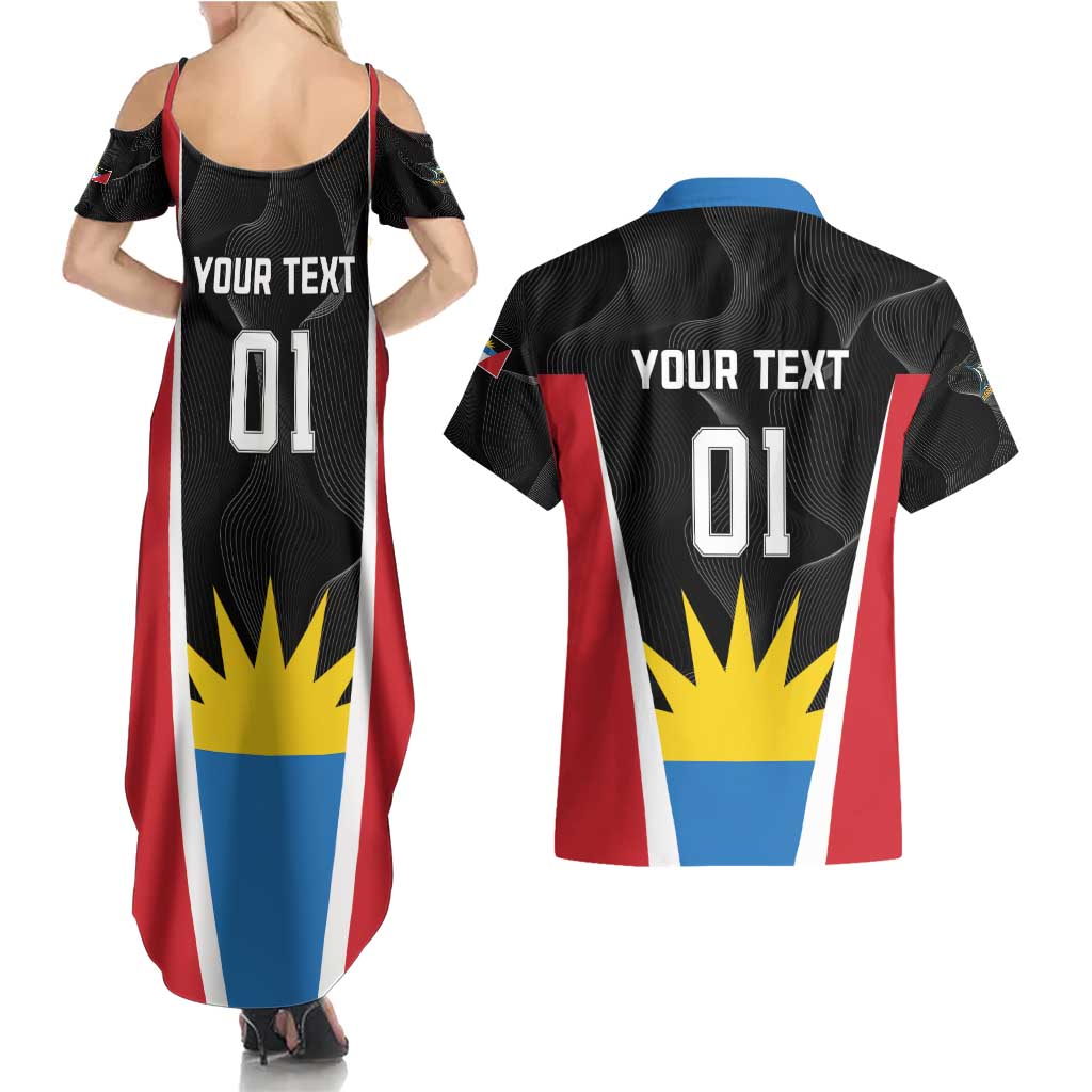 Custom Antigua Cricket Hawksbills Couples Matching Summer Maxi Dress and Hawaiian Shirt Each Endeavouring All Achieving - Wonder Print Shop