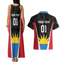 Custom Antigua Cricket Hawksbills Couples Matching Tank Maxi Dress and Hawaiian Shirt Each Endeavouring All Achieving - Wonder Print Shop
